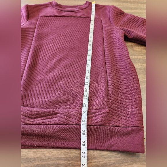 Henry & William Men's Maroon Stylized  Gold Side Zippers Pullover Sweater, sz SM - Picture 7 of 9